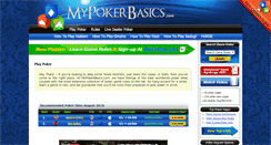 Desktop Screenshot of mypokerbasics.com